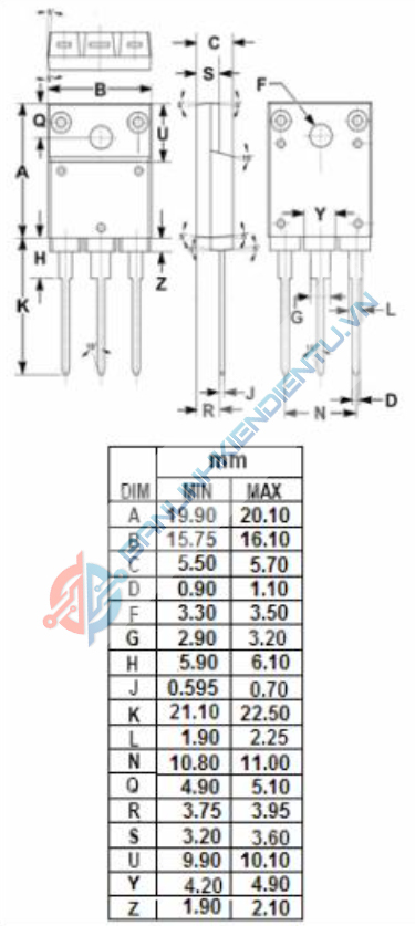 kích thước 2SK3748