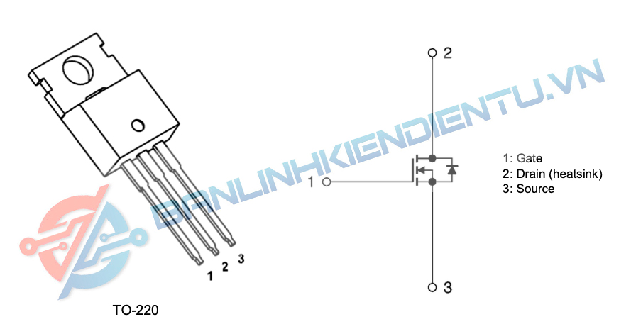 sơ đồ chân TK100E08N1