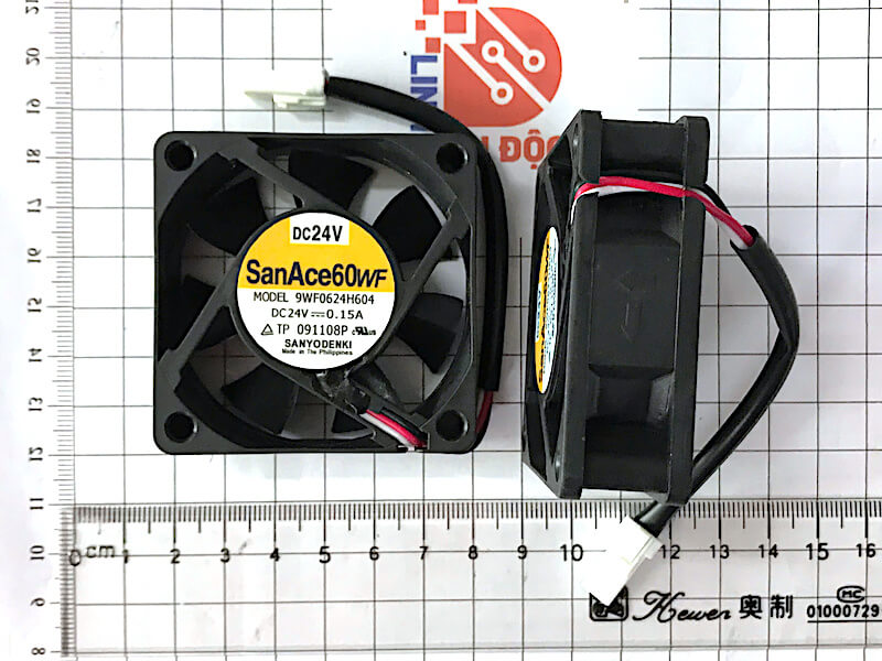 Quạt tản nhiệt Sanyo Denki 9WF0624H604 24V 0.15A 60x60x25mm 3 dây