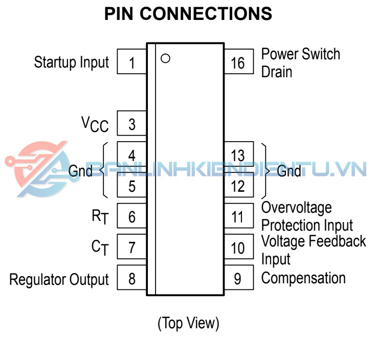 Sơ đồ chân MC33363BDW