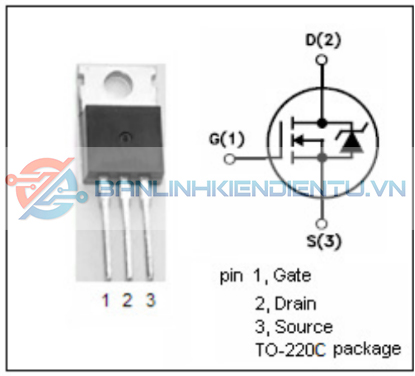 Sơ đồ chân IRF1404_