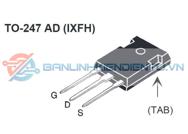 Sơ đồ chân Mosfet IXFH44N50P_