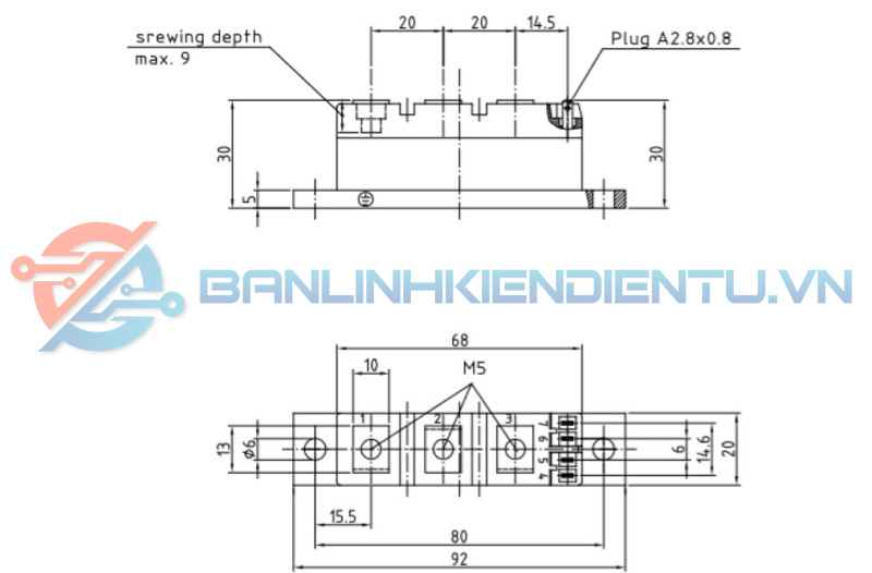 Kích thước TD92N16KOF