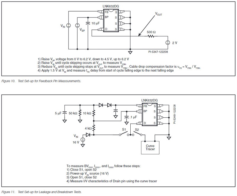 Mạch test chức năng IC nguồn LNK632