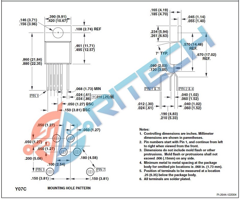 Kích thước TOP246YN