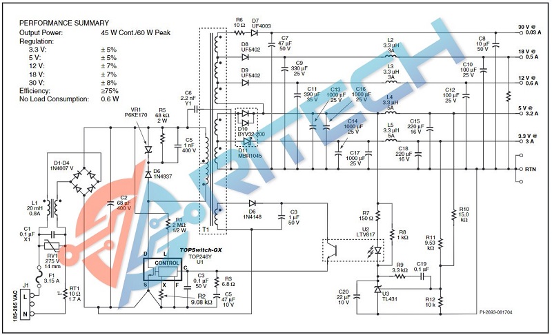 ứng dụng TOP246YN