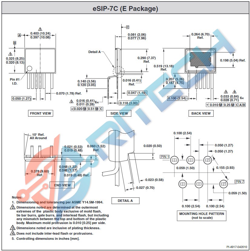 Kích thước TOP258EG