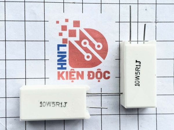 Điện trở sứ 10W 5.1R (chân đứng)