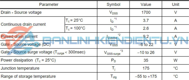 thông số kỹ thuật SCT2H12NZ