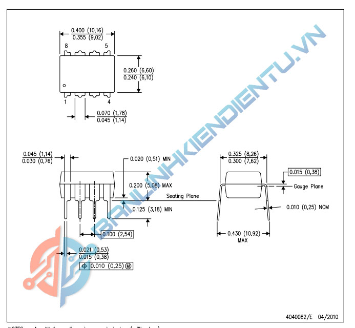 Kích thước OB2263AP