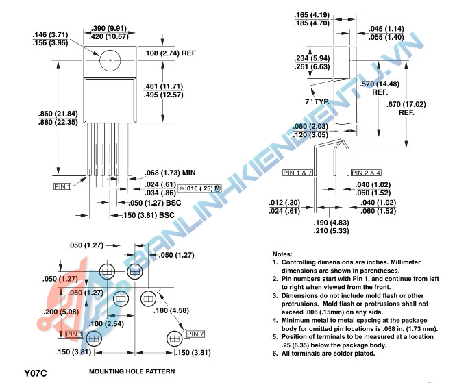 Kích thước TOP249Y