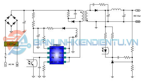 Mạch ứng dụng CR5224Mạch ứng dụng CR5224
