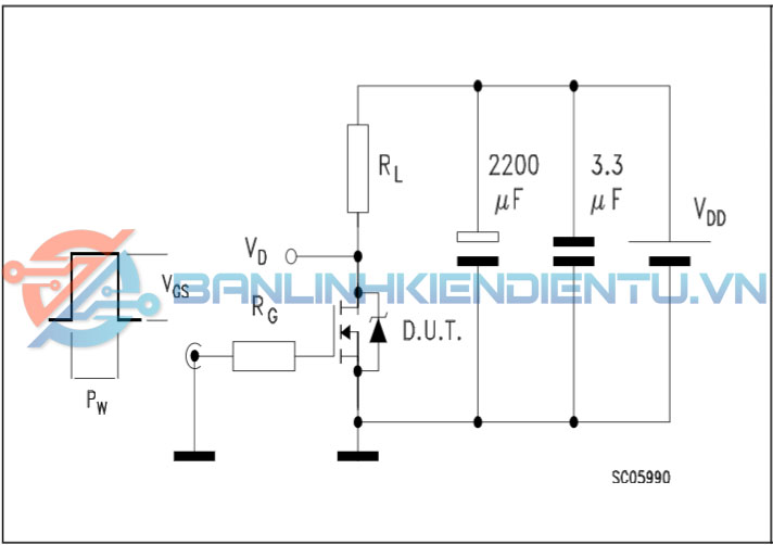 Mạch kiểm tra thời gian chuyển mạch cho tải điện trở