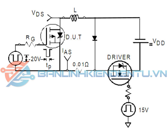 Mạch thử nghiệm cảm ứng không kẹp IRF3710S
