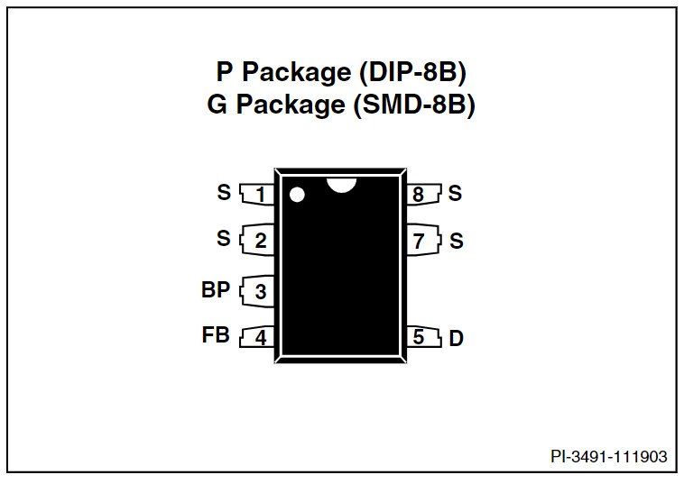 Sơ đồ chân LNK363GN