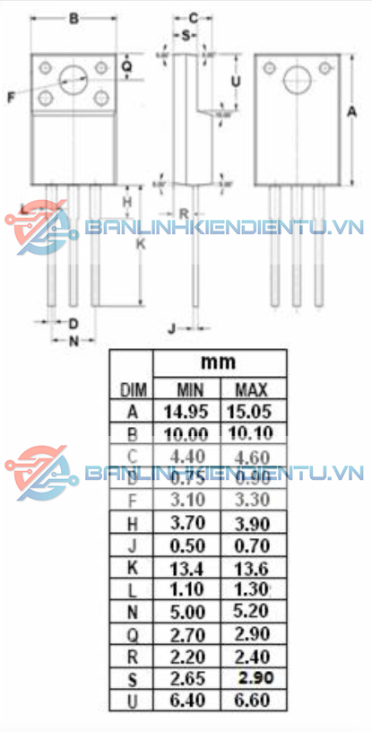 kích thước của K4005