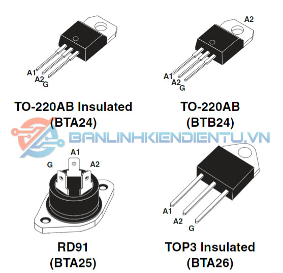 sơ đồ chân BTA24-600B