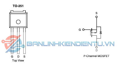 sơ đồ chân IRFU9024N
