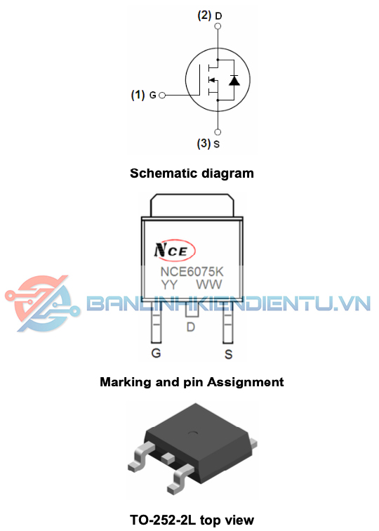 sơ đồ chân NCE6075K