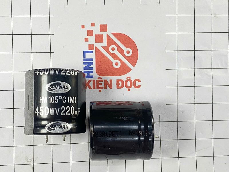 tụ hoá Samwha 220uf 450v 30x30mm