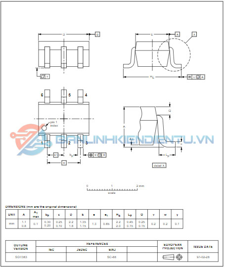 Kích thước BC857BS