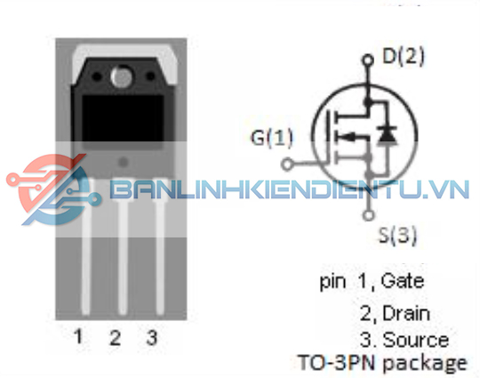 sơ đồ chân của IXTQ52N30P