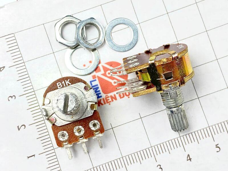 Chiết áp đôi WH148 B1K 15mm