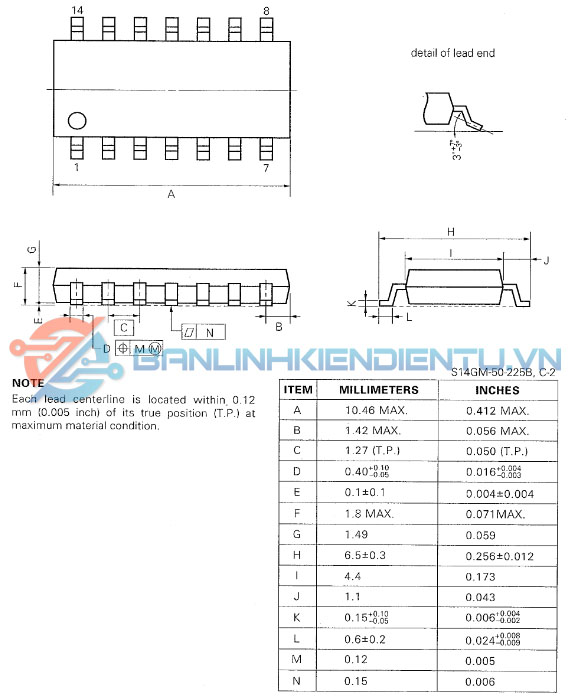 Kích thước HEF4075BT