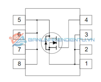 sơ đồ chân và cấu tạo FDS3590