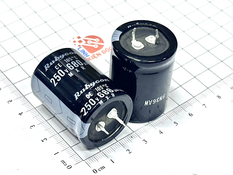 Tụ hóa 680uF 250V Rubycon 30x40mm_3