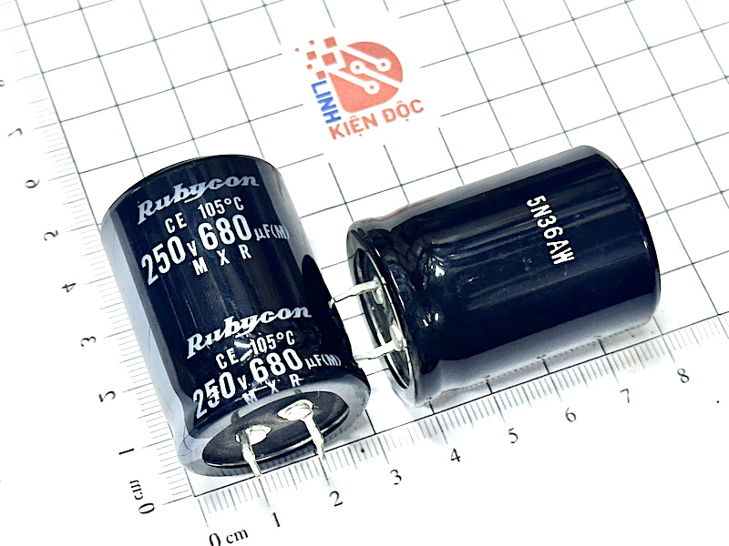 Tụ hóa 680uF 250V Rubycon 30x40mm_5