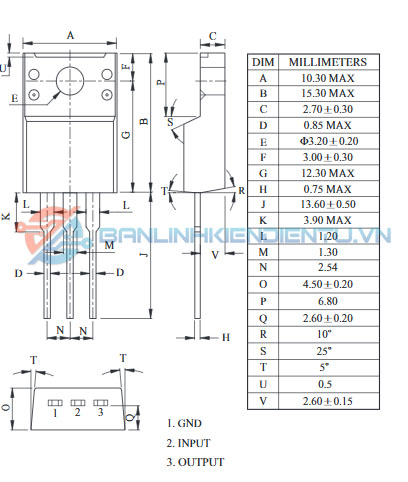 Kích thước KIA7915PI