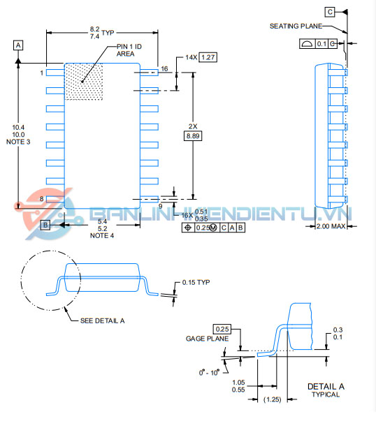 Kích thước SN75ALS1177