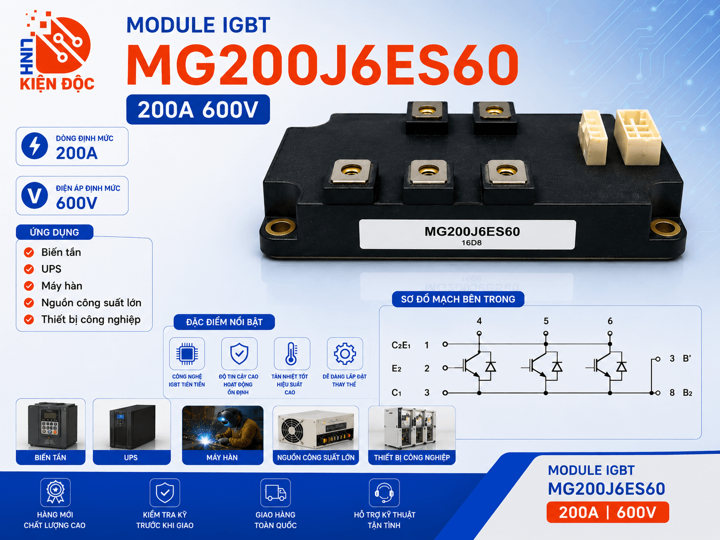 MG200J6ES60 IGBT Module 600V 200A