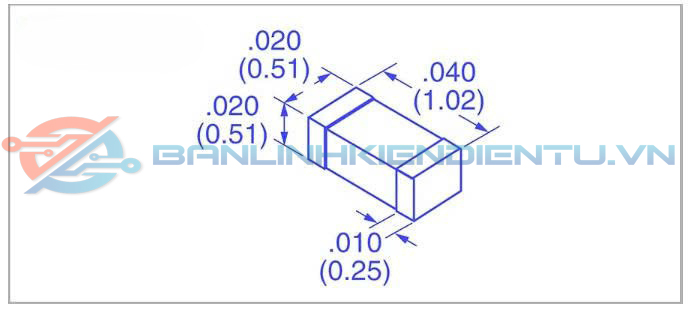 kích thước tụ 0201