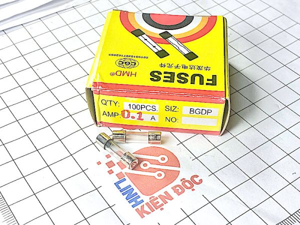 Hộp cầu chì thuỷ tinh 5*20mm 0.1A
