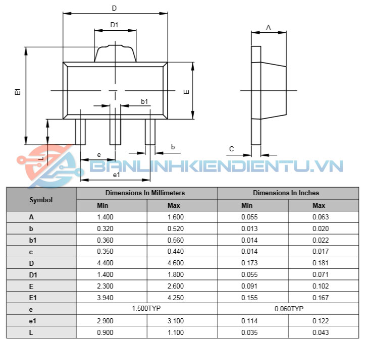 Kích thước CJ78L05