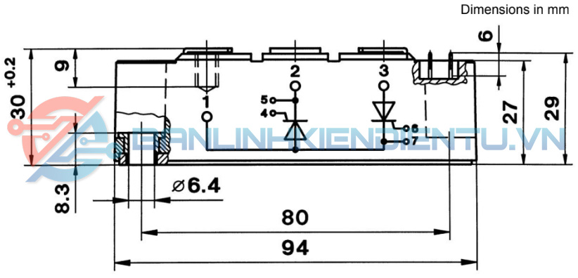 Kích thước SKKH162:16E (mm),1