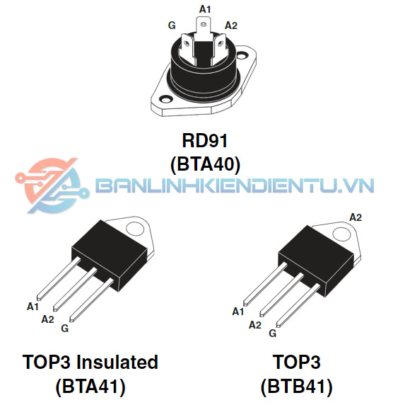 sơ đồ chân BTA40600B