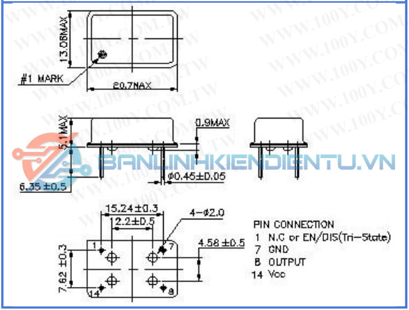 Kích thước MCO-1510A