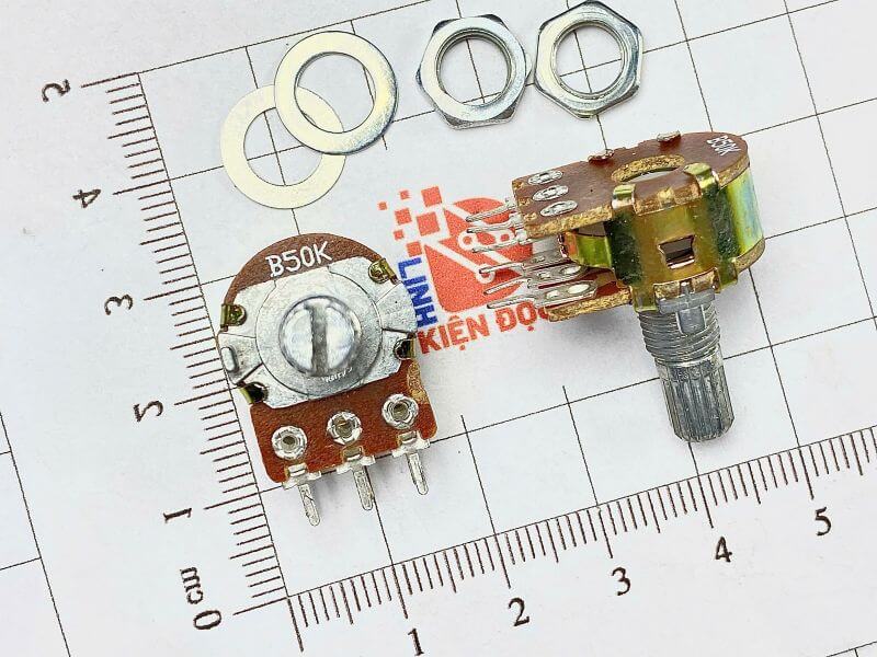 Chiết áp đôi WH148 B50k 15mm