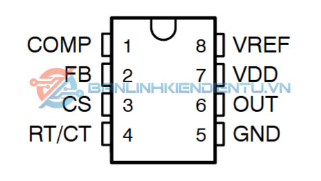 Sơ đồ chân UCC28C42DR