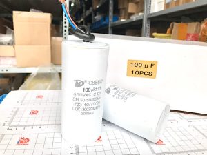 Tụ khởi động CBB60 100uF 450V SMILER 55×121mm nhập khẩu