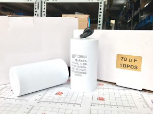 Tụ khởi động CBB60 70uF 450V SMILER 55×102.5mm nhập khẩu