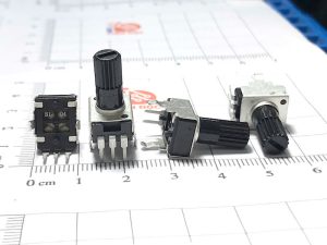 Chiết áp đơn 100K B104 RV09 0932 12.5mm chân đứng