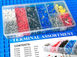 Hộp 1200 chiếc đầu cos pin đủ loại màu kích thước cos ống tròn, cos pin rỗng,cos bọc đầu dây điện