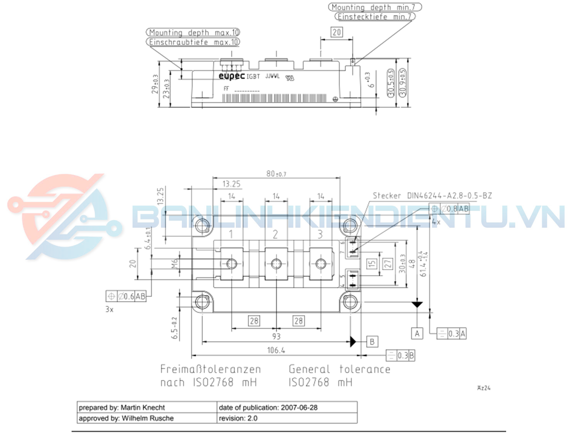 kích thước FF300R12KT3