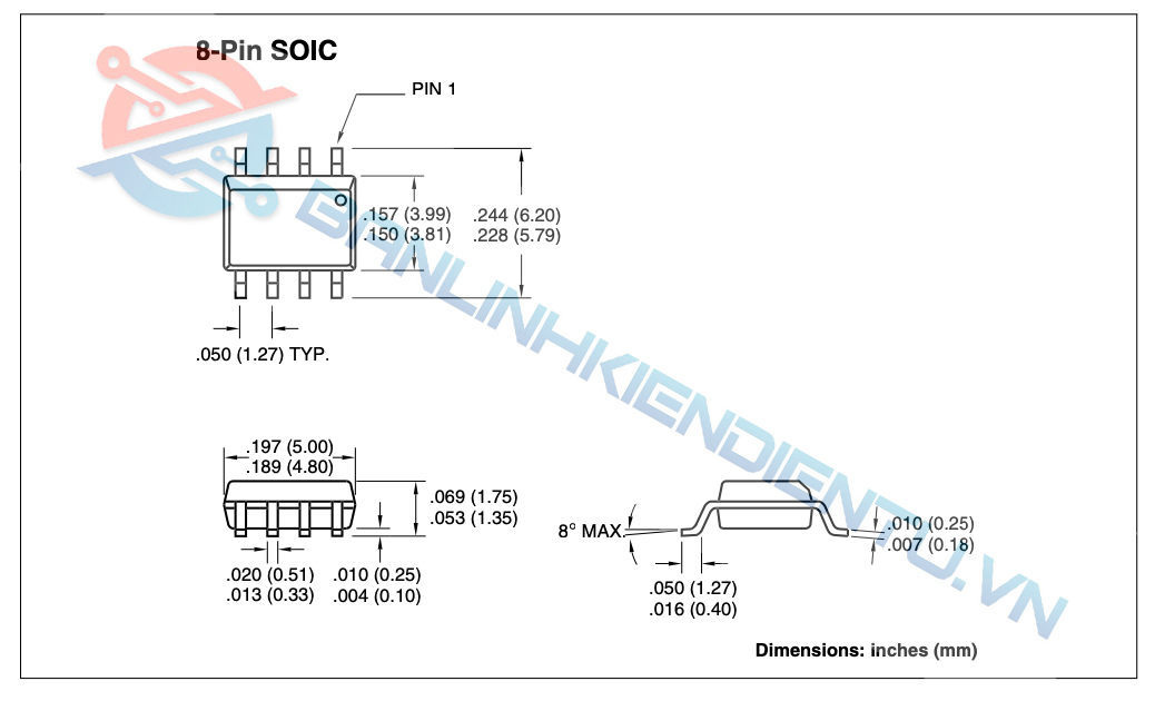 kích thước TC1413COA