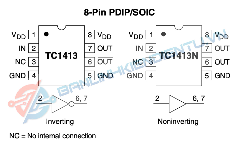 sơ đồ chân TC1413COA