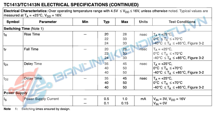 thông số TC1413COA.2